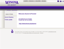 Tablet Screenshot of alumni.winona.edu